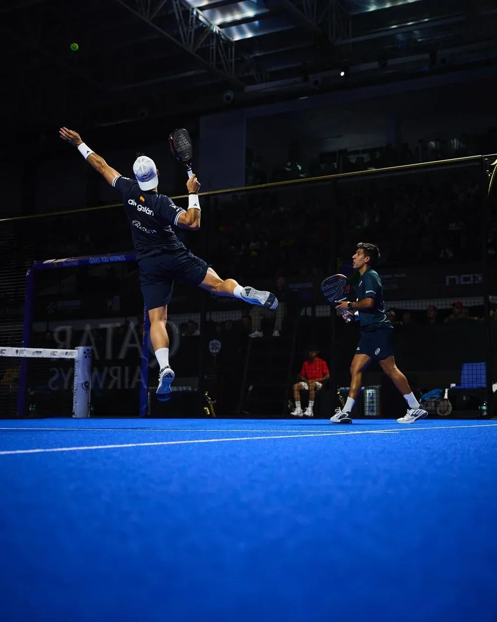 Galán y Chingotto durante la final en Asunción